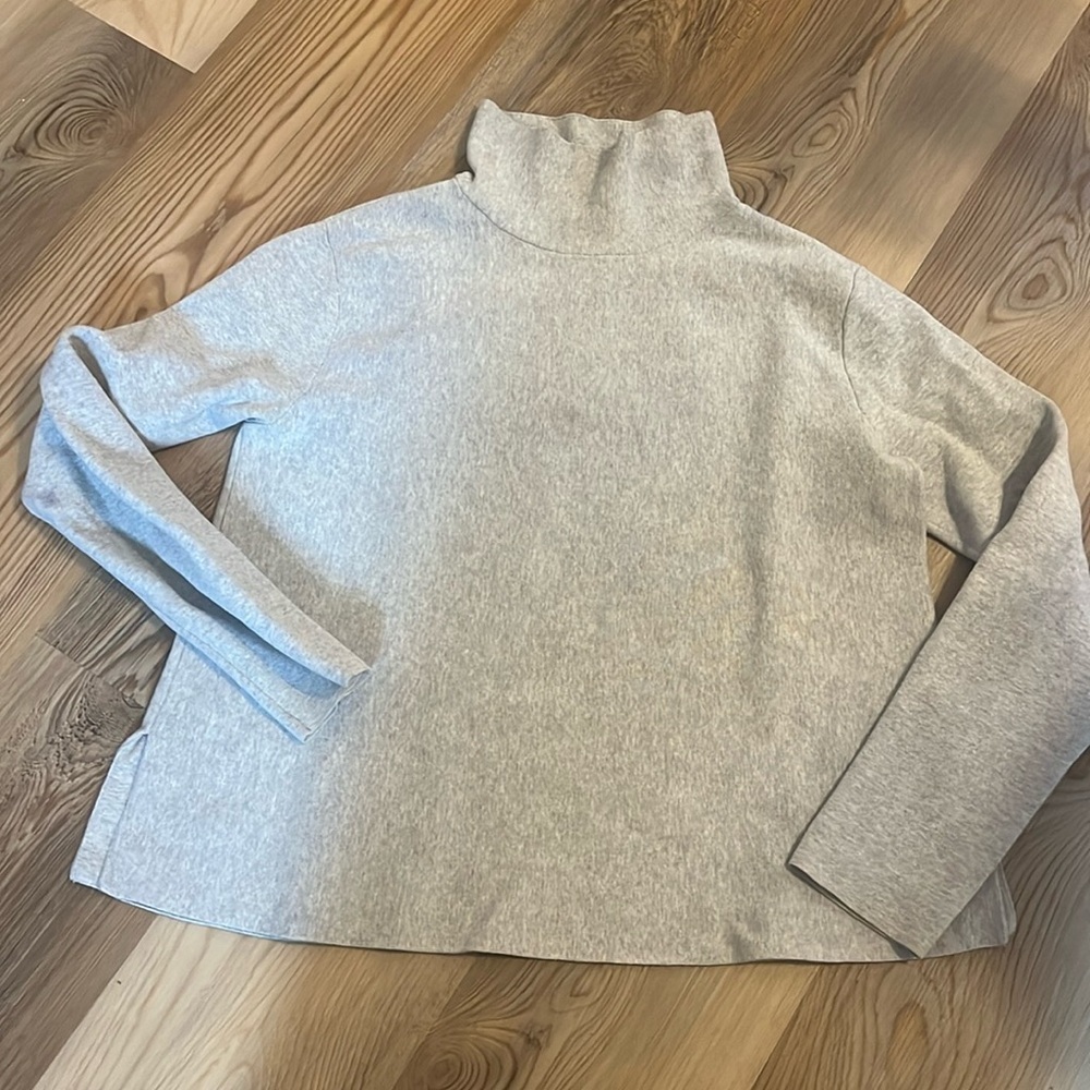 COS gray mock neck sweater